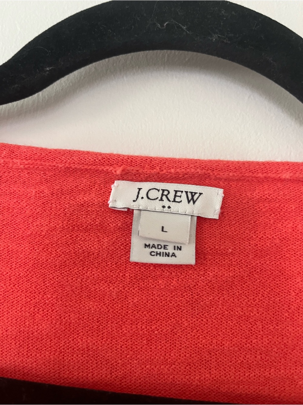 J Crew Coral Orange Cotton Tie Hem Top Large Coastal Euro Summer Minimalist - Picture 2 of 6